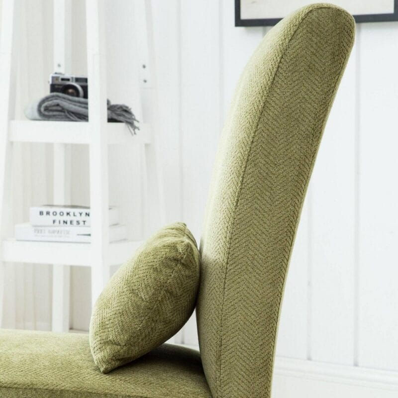 Roundhill Pisano Fabric Armless Contemporary Accent Chair with Kidney Pillow, Multiple Colors Available - Image 8
