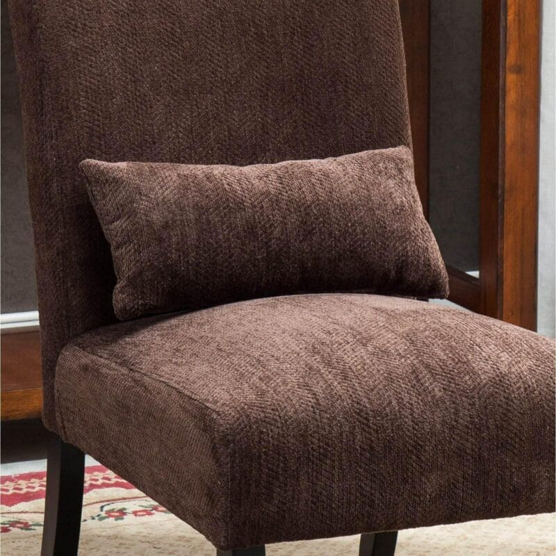 Roundhill Pisano Fabric Armless Contemporary Accent Chair with Kidney Pillow, Multiple Colors Available - Image 7