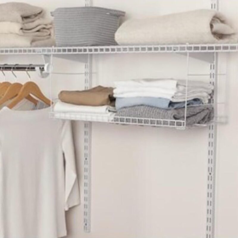 Rubbermaid 24  Universal Closet Steel Wire Added Storage Hanging Shelf (2 Pack) - Image 4