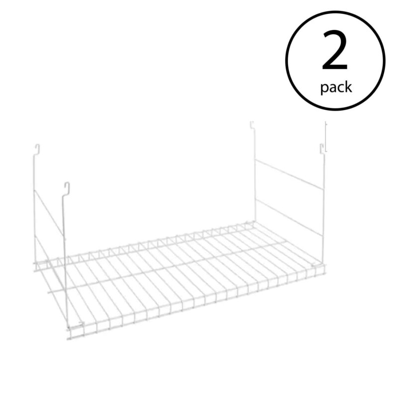 Rubbermaid 24  Universal Closet Steel Wire Added Storage Hanging Shelf (2 Pack) - Image 5
