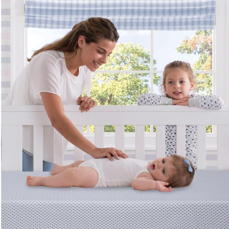 Serta SleepTrue Sparkling Sky Breathable Baby Bed Crib Mattress and Toddler Mattress with Removable/Machine Washable Cover - GREENGUARD Gold a Waterproof - Sustainably Sourced Core Fiber Core, Blue - Image 7