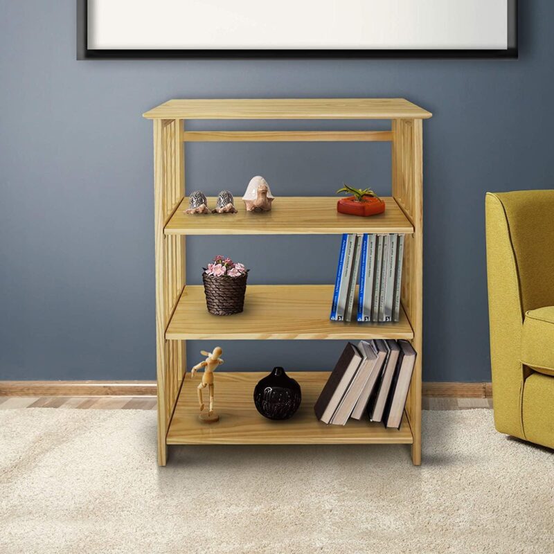 Soho Manhattan 4-Shelf Folding Bookcase 26  Wide - Natural