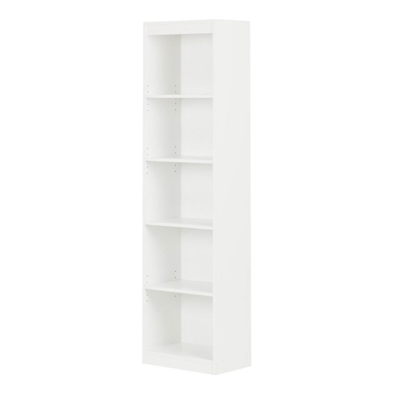 South Shore Axess, Contemporary Bookcase, Narrow White
