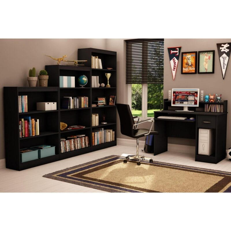 South Shore Axess, Contemporary Bookcase, Standard Black - Image 5