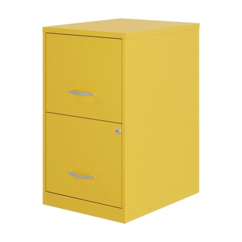 Space Solutions 18  Deep 2 Drawer Letter Width Vertical File Cabinet, Yellow - Image 13