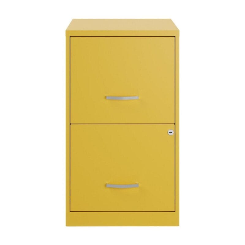 Space Solutions 18  Deep 2 Drawer Letter Width Vertical File Cabinet, Yellow - Image 12