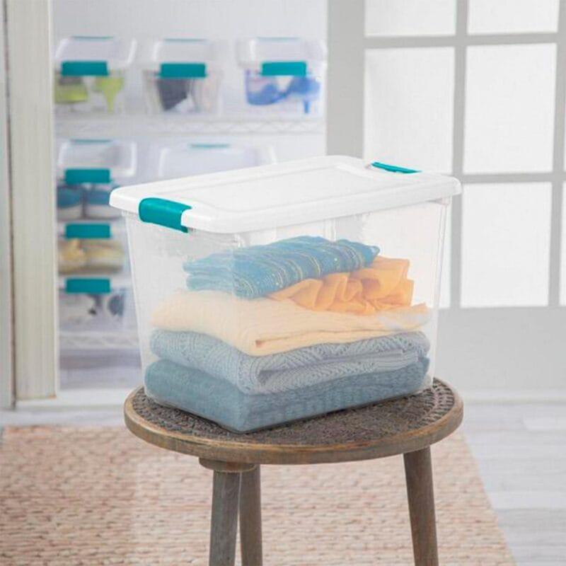 Sterilite 25 Quart Capacity Clear Plastic Storage Tote Bins, (18 Pack) - Image 5
