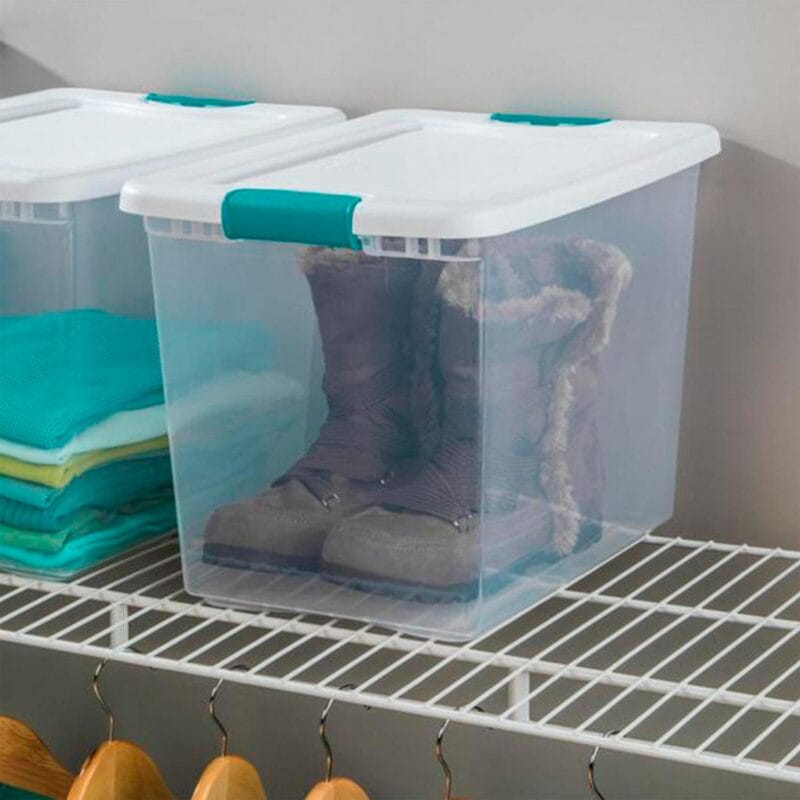 Sterilite 25 Quart Capacity Clear Plastic Storage Tote Bins, (18 Pack) - Image 7