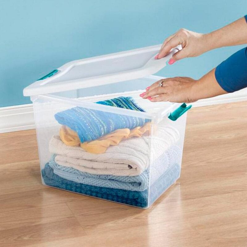 Sterilite 25 Quart Capacity Clear Plastic Storage Tote Bins, (18 Pack) - Image 6