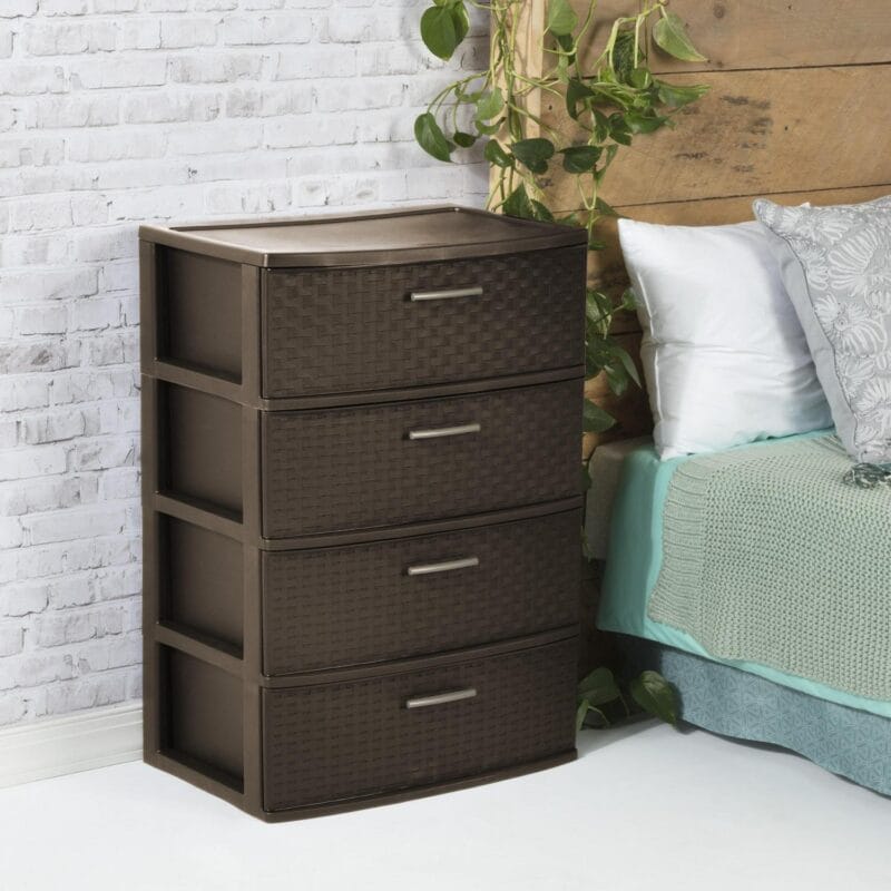 Sterilite 4 Drawer Wide Weave Tower Espresso - Image 4