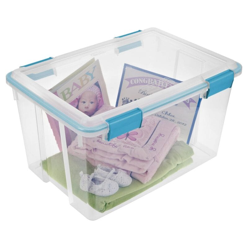 Sterilite 54 Qt. Gasket Box Blue Aquarium Case of 4 - Image 11