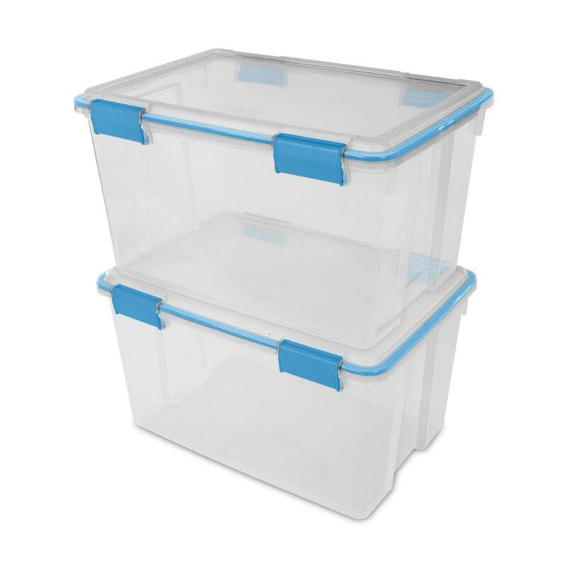 Sterilite 54 Qt. Gasket Box Blue Aquarium Case of 4 - Image 10