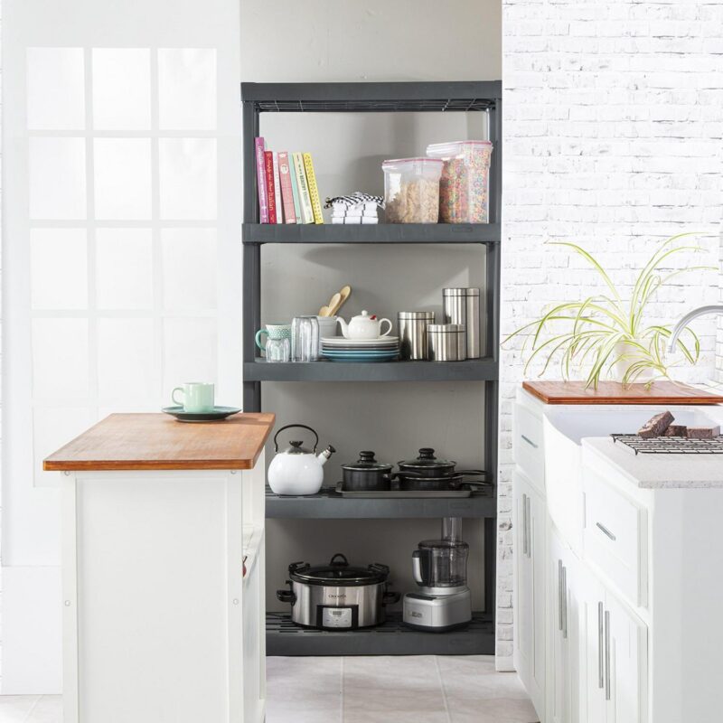 Sterilite 5 Shelf Unit Plastic, Flat Gray - Image 9