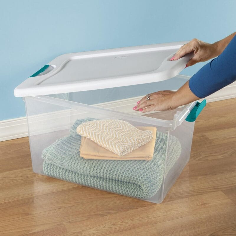 Sterilite 64 Qt. Latching Box Plastic, White, Set of 6 - Image 5