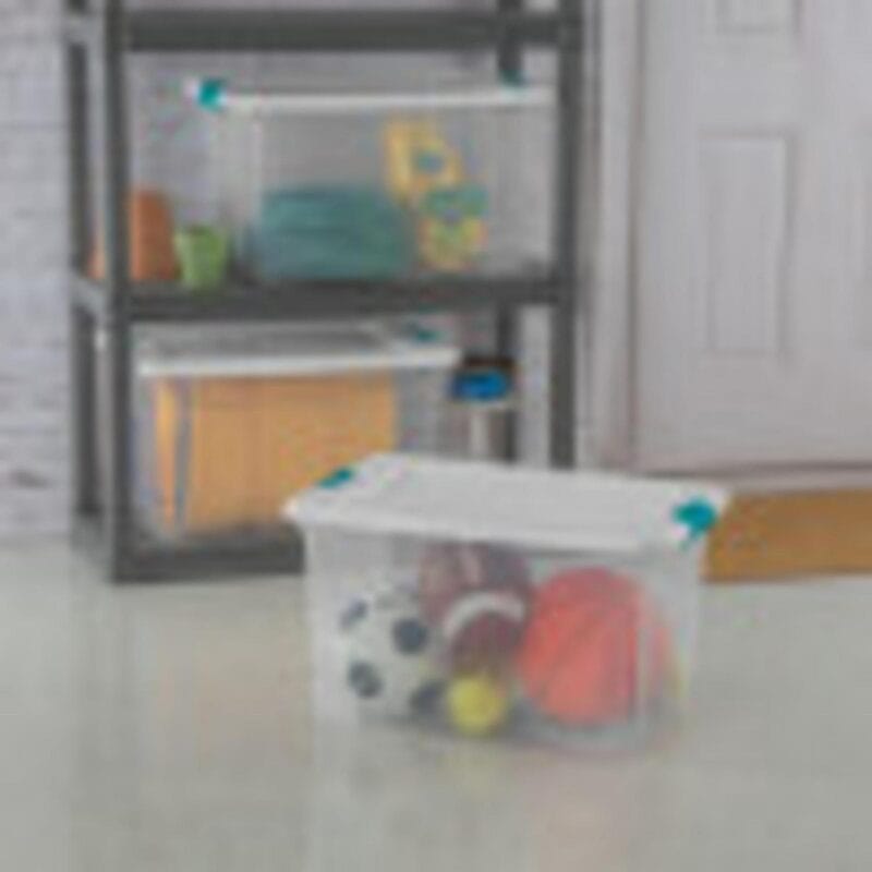 Sterilite 64 Qt. Latching Box Plastic, White, Set of 6 - Image 6