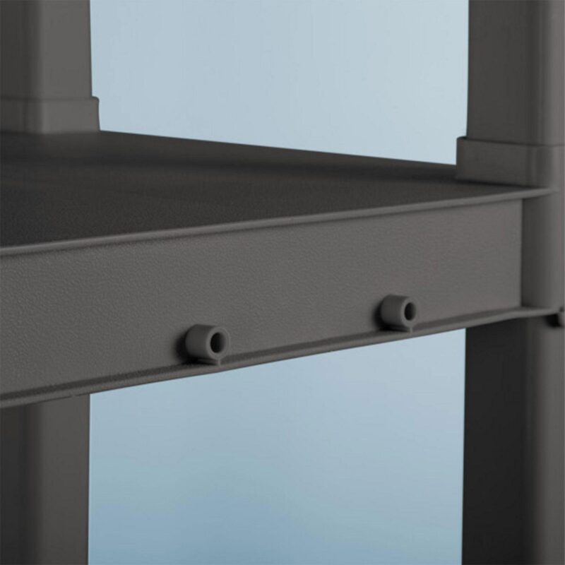 Sterilite Plastic Indoor Outdoor 4 Shelf Durable Shelving Unit, Gray - Image 8
