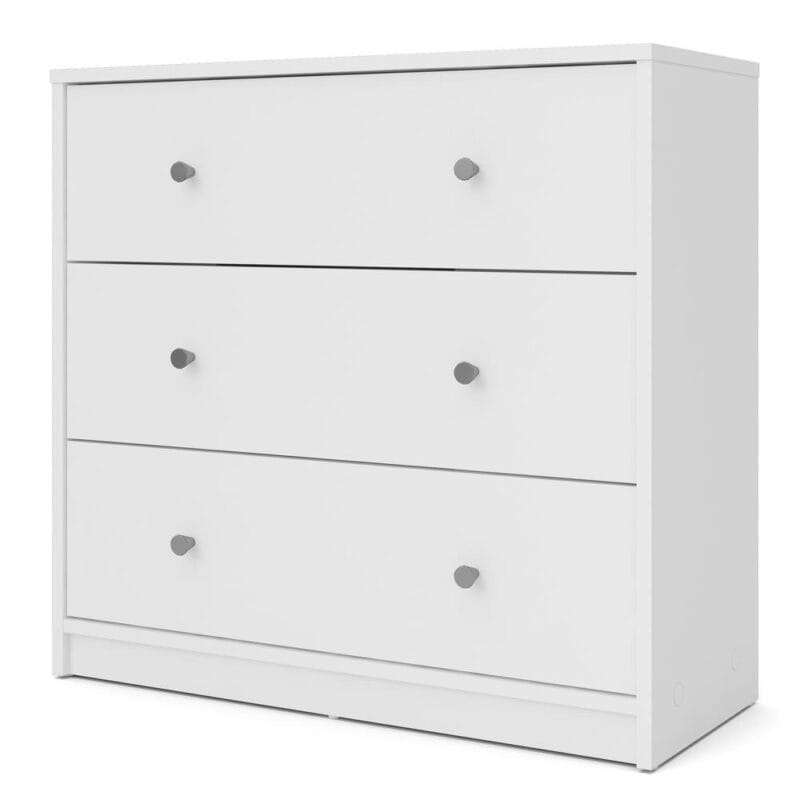 Studio 3 Drawer Dresser, White