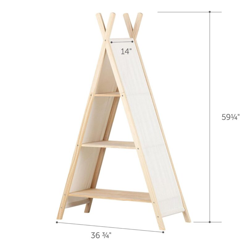 Sweedi Teepee Shelving Unit-Natural Cotton and Pine-South Shore - Image 10