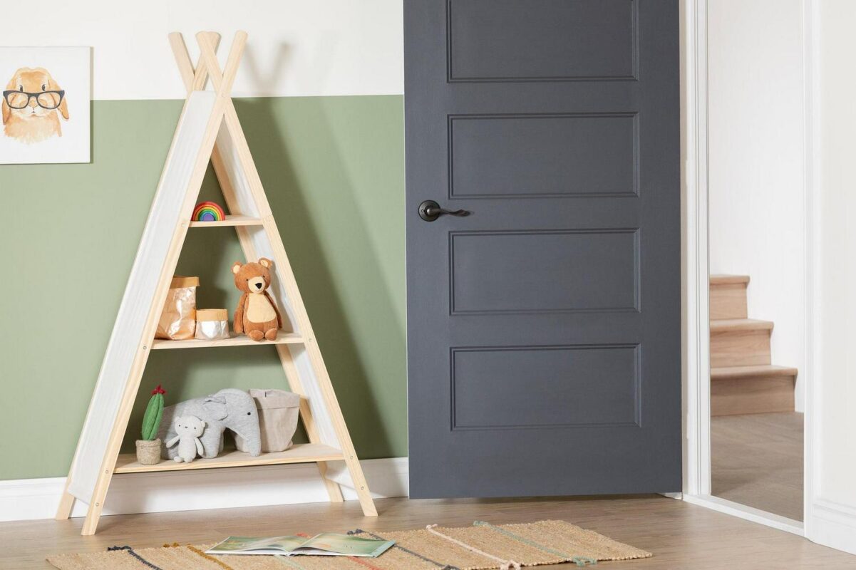 Sweedi Teepee Shelving Unit-Natural Cotton and Pine-South Shore - Image 3