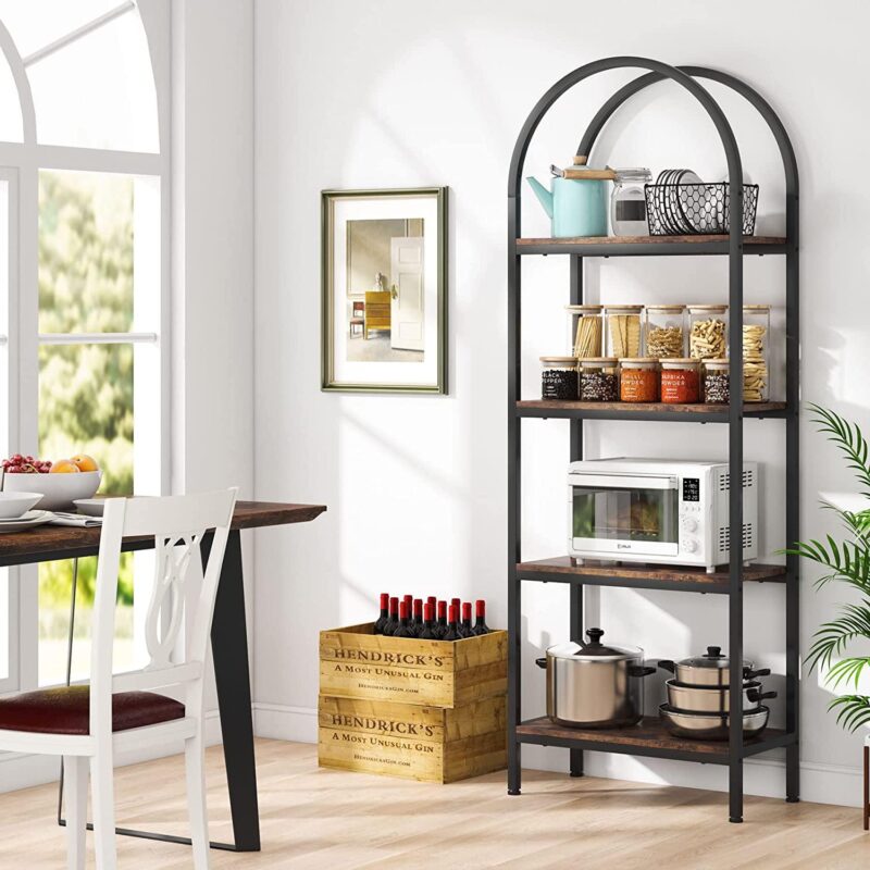 Tribesigns 4-Tier Open Bookshelf 70.8  Industrial Wood Bookcase Storage Shelves with Metal Frame Freestanding Display - Image 2