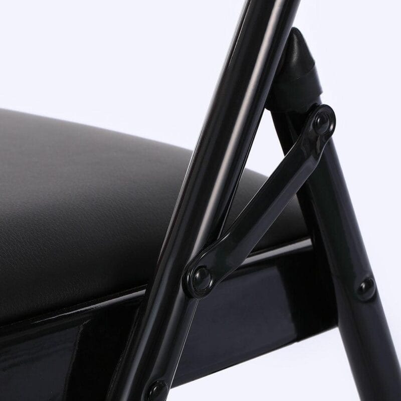 UBesGoo 6 Pack Folding Chairs Cushioned Padded Seat Wedding Chairs with Metal Frame Home Office Party Use Black - Image 3