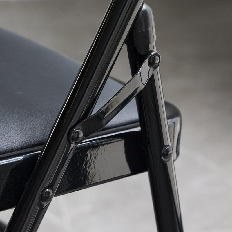 UBesGoo 6 Pack Folding Chairs Cushioned Padded Seat Wedding Chairs with Metal Frame Home Office Party Use Black - Image 7