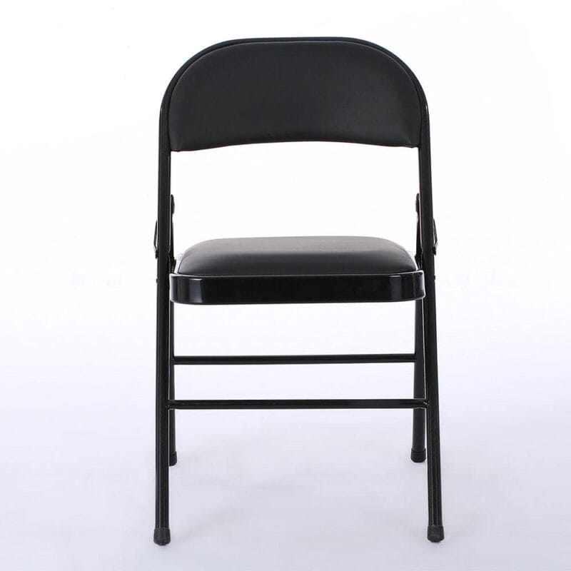 UBesGoo 6 Pack Folding Chairs Cushioned Padded Seat Wedding Chairs with Metal Frame Home Office Party Use Black - Image 6