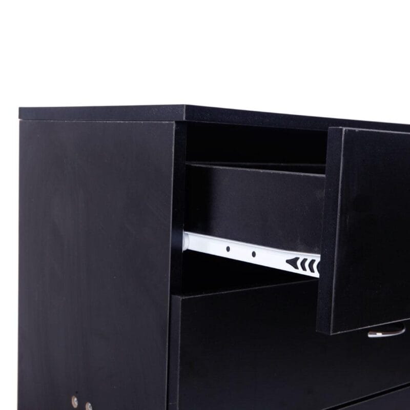 UBesGoo Black Chest of Drawers Dresser Wood Organizer Cabinet,4 Drawer Nightstand Side Table,Furniture for Bedroom - Image 5