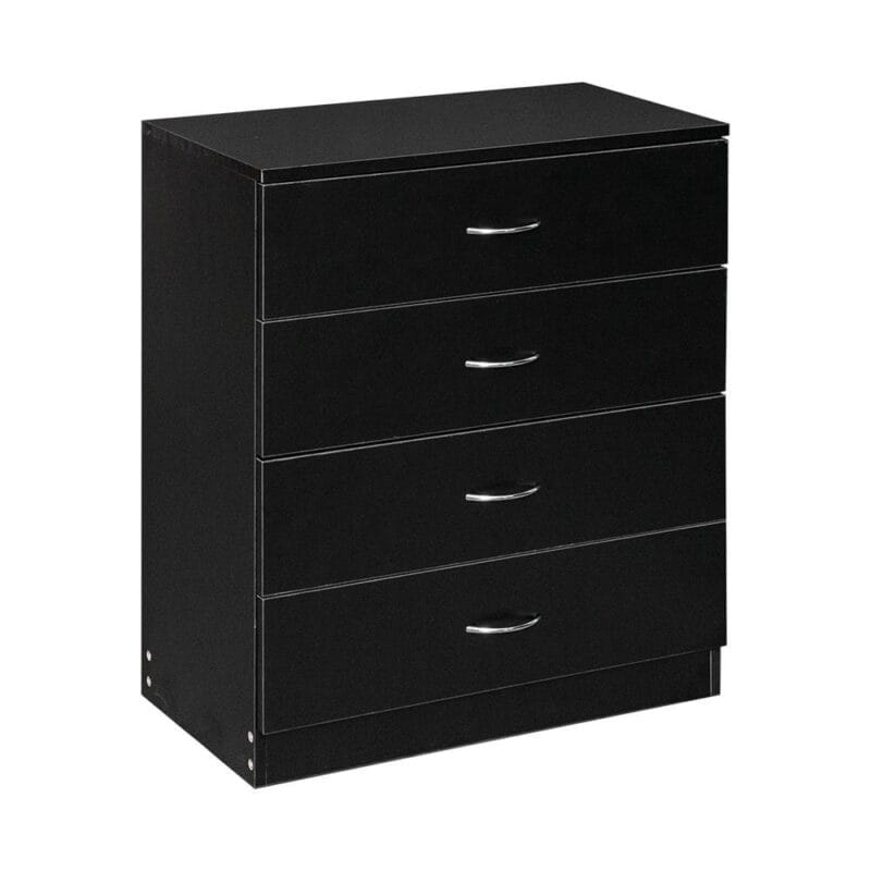 UBesGoo Black Chest of Drawers Dresser Wood Organizer Cabinet,4 Drawer Nightstand Side Table,Furniture for Bedroom - Image 6