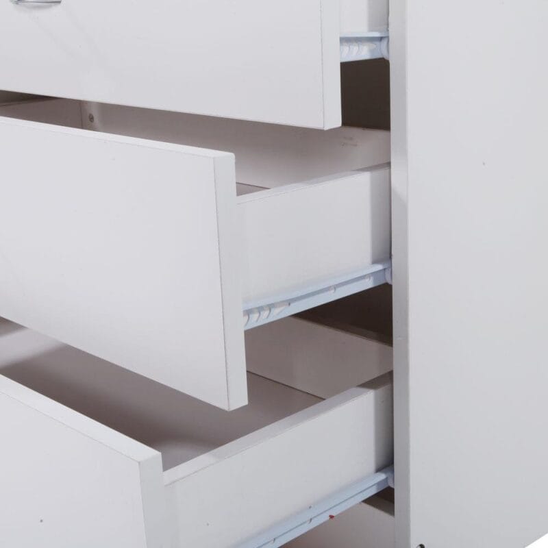 UBesGoo Modern White 3 Drawer Dresser Bedroom White Finish - Image 5