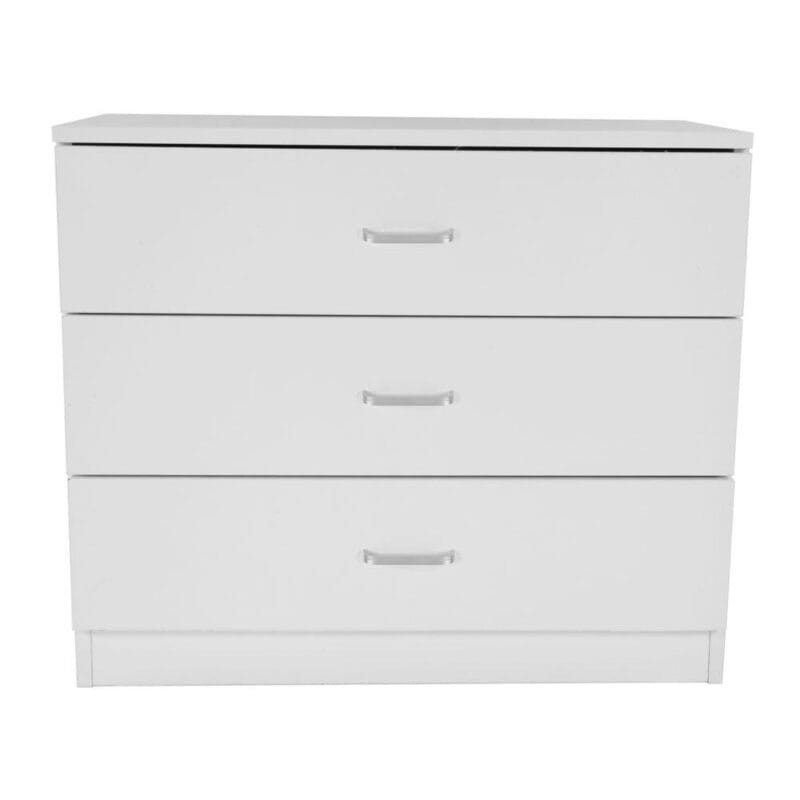 UBesGoo Modern White 3 Drawer Dresser Bedroom White Finish - Image 4