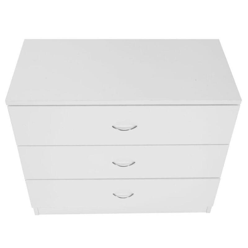 UBesGoo Modern White 3 Drawer Dresser Bedroom White Finish - Image 8