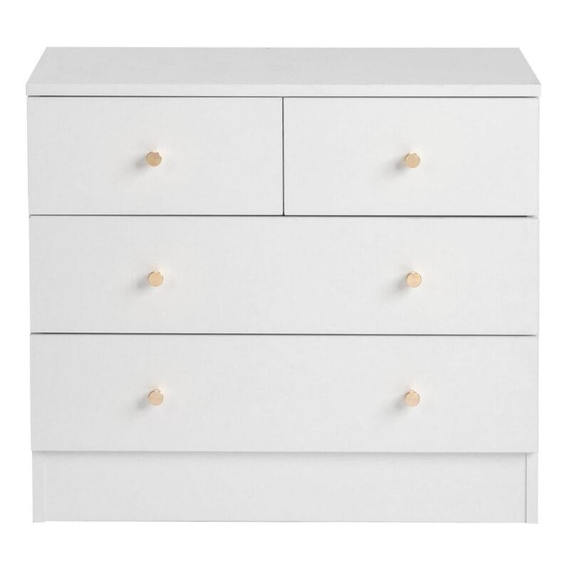 UBesGoo Modern Wood 4-Drawer Dresser Chest Bedside Table for Bedroom,Living Room,White - Image 7