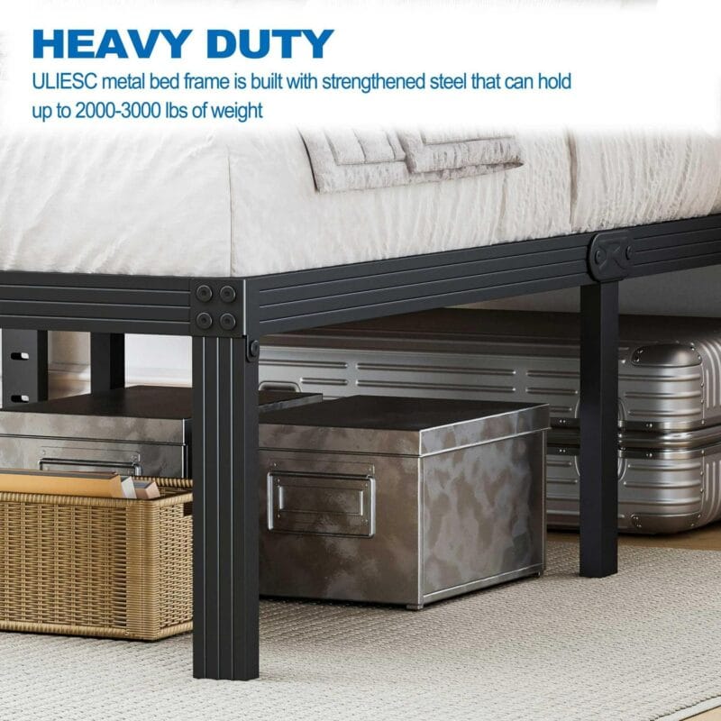 ULIESC 14  Heavy Duty Metal Platform Bed Frame, No Box Spring Needed, Queen Size - Image 5