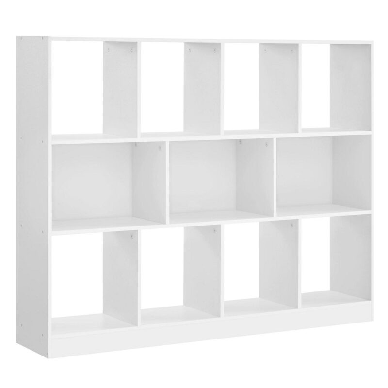 VASAGLE 11-Cube Storage Organizer Bookcase Book Shelf Storage Cabinet for Study Bedroom Living Room White - Image 6