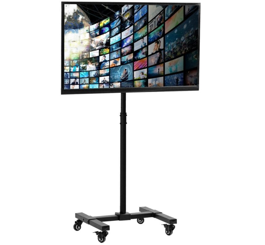 VIVO Mobile 13  to 50  TV Floor Stand, Height Adjustable Mount w/ Wheels