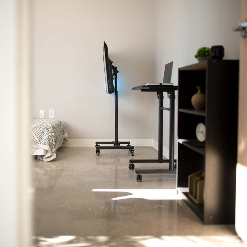 VIVO Mobile 13  to 50  TV Floor Stand, Height Adjustable Mount w/ Wheels - Image 5