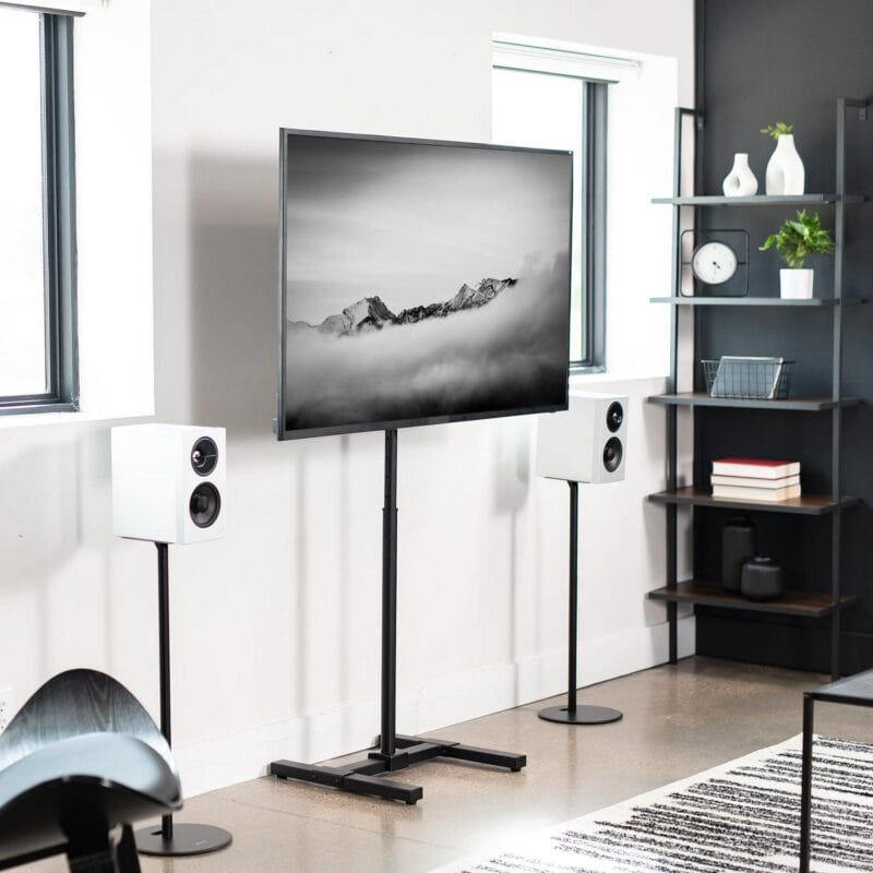 VIVO TV Display 13  to 50  Floor Stand, Height Adjustable Mount for Flat Screen - Image 6