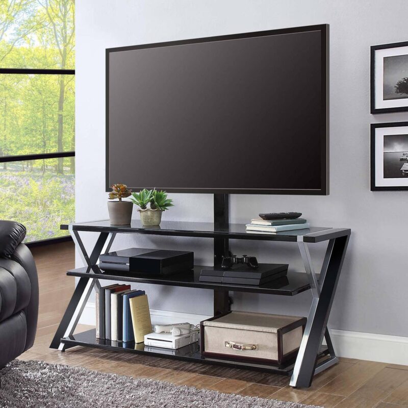 Whalen Xavier 3-in-1 Television Stand for TVs up to 70 , Black