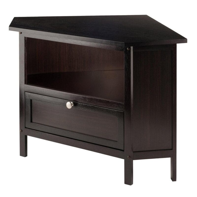 Winsome Wood Zena Corner TV and Media Stand, Espresso Finish - Image 7