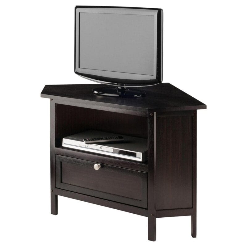 Winsome Wood Zena Corner TV and Media Stand, Espresso Finish - Image 4
