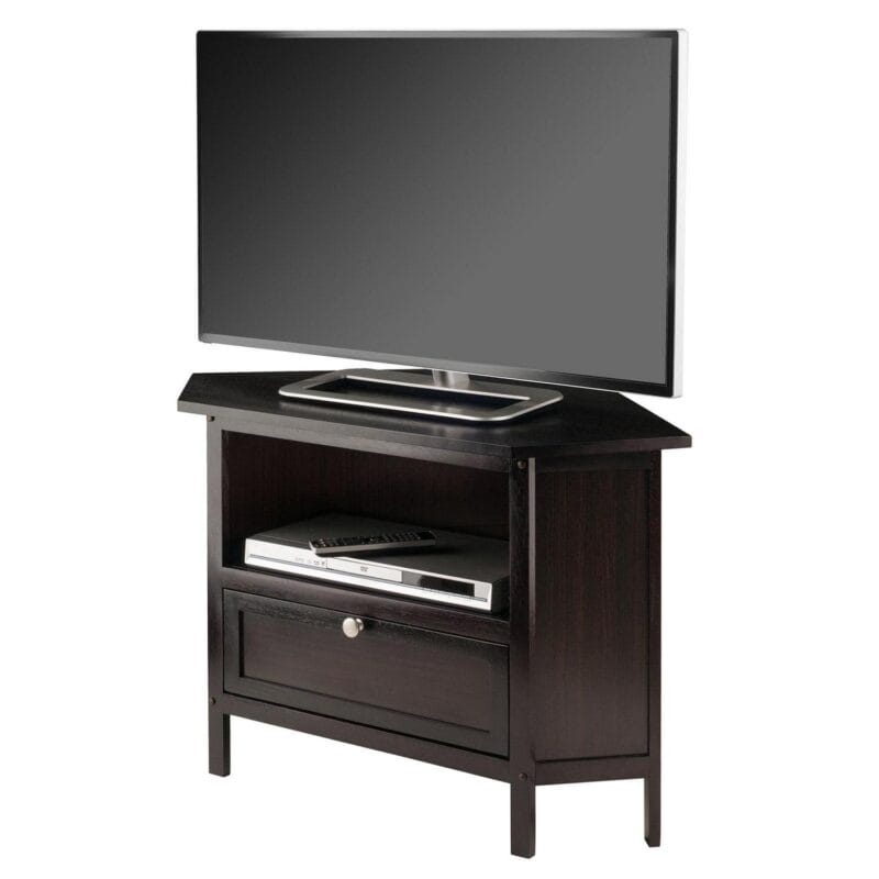 Winsome Wood Zena Corner TV and Media Stand, Espresso Finish - Image 3
