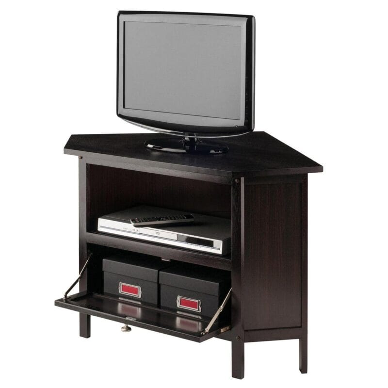 Winsome Wood Zena Corner TV and Media Stand, Espresso Finish - Image 2