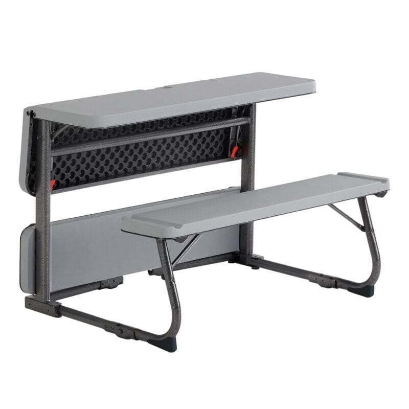 Your Zone Folding Kid's Picnic Activity Table for Ages 3-8, Gray - Image 4