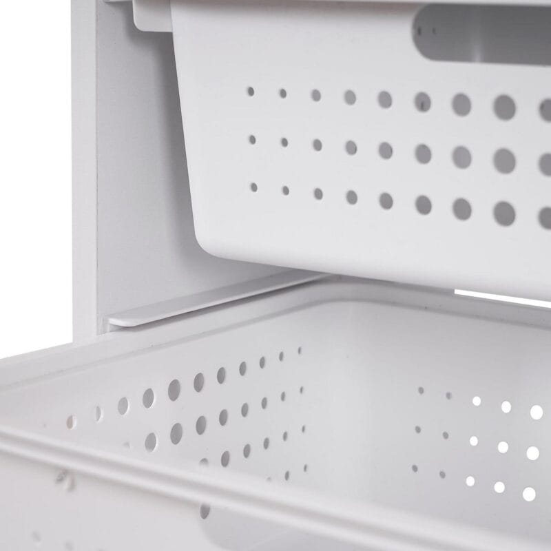 Your Zone Kids Sliding Bin Organizer with 4 Storage Bins, White, Age 3+ - Image 4
