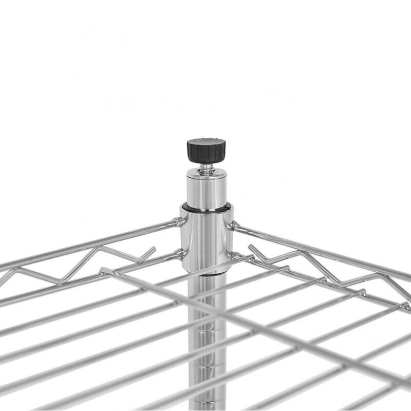 Zimtown 4 Layer Steel Rack Metal Shelf Adjustable Unit Garage Kitchen Storage Organizer Black/Chrome - Image 5