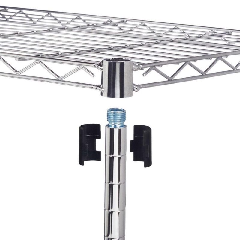 Zimtown 5 Shelf Storage Rack, NSF Wire Shelf Garage Storage Shelves Organizer Silver, Capacity for 1000lbs, 35 L x 13.8 W x 71 H - Image 6
