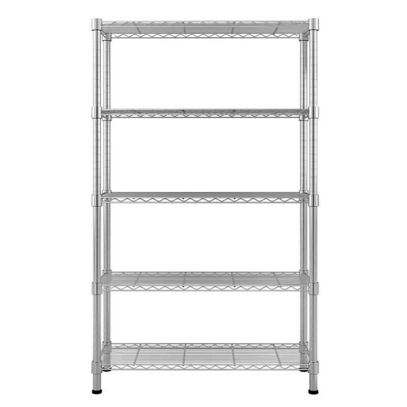 Zimtown 5 Shelf Storage Rack, NSF Wire Shelf Garage Storage Shelves Organizer Silver, Capacity for 1000lbs, 35 L x 13.8 W x 71 H - Image 9