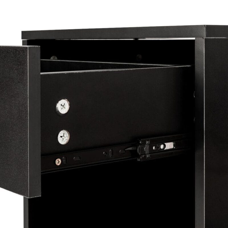 Zimtown Set of 2 Nightstand End Beside Table 1 Drawer Storage Organizer Room Furniture,Black - Image 6