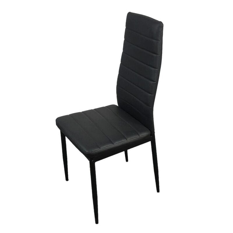 Zimtown Set of 4 Dining Side Chairs PU Leather Elegant Design Home Kitchen Furniture Black - Image 8